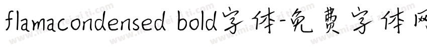 flamacondensed bold字体字体转换